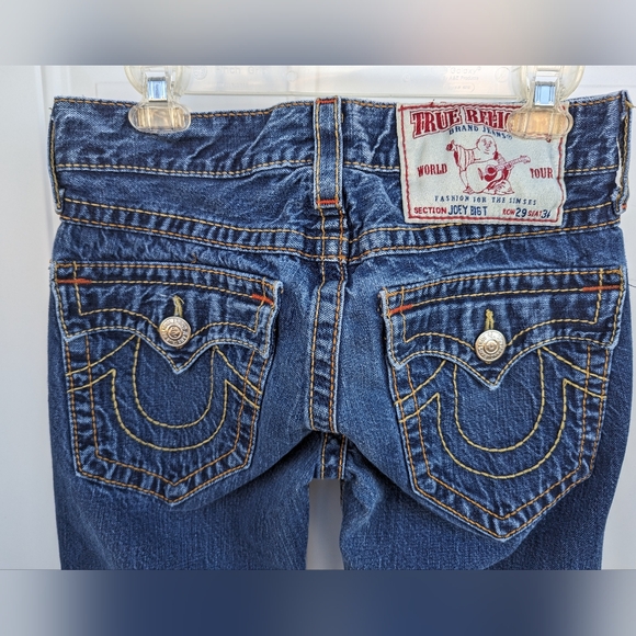 True Religion Women's Preowned Joey Big T Flare Jean's Size 29-34 - Picture 5 of 8